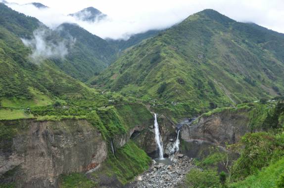 Uma das cachoeiras da 'Ruta de las Cascadas', em Baños, no Equador